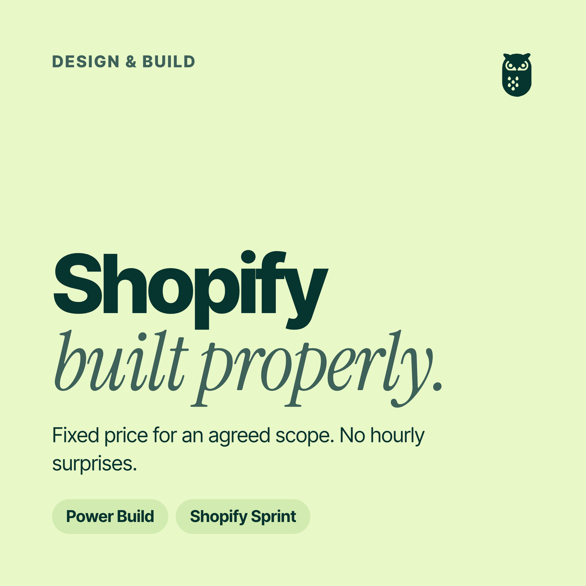 Design & build packages